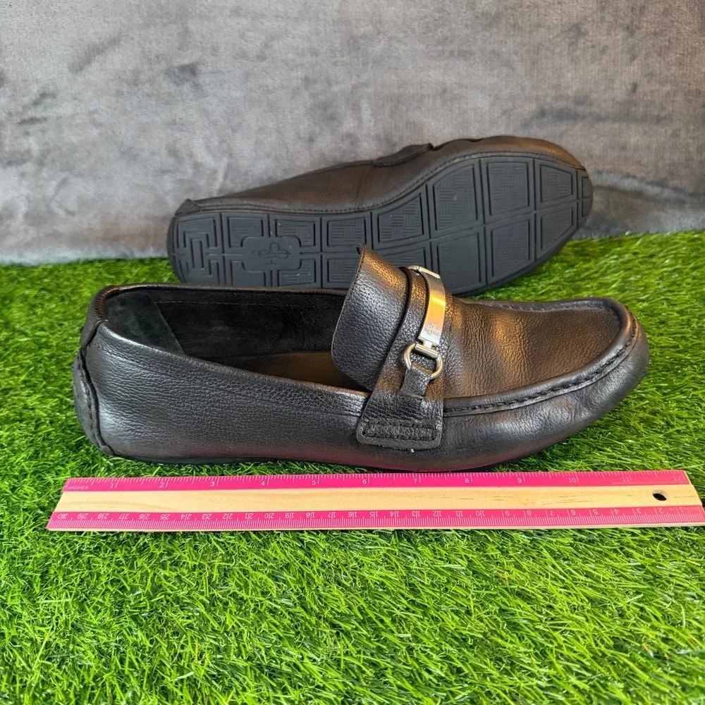 Cole Haan‎ Mens Grant Bit Black Pebbled Leather Driving Loafers C11835 Size 11M